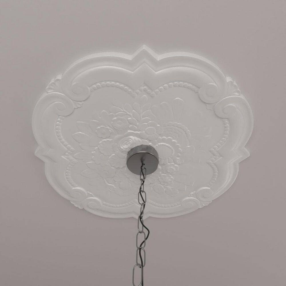 Victorian Elegance 24'' Primed Urethane Ceiling Medallion