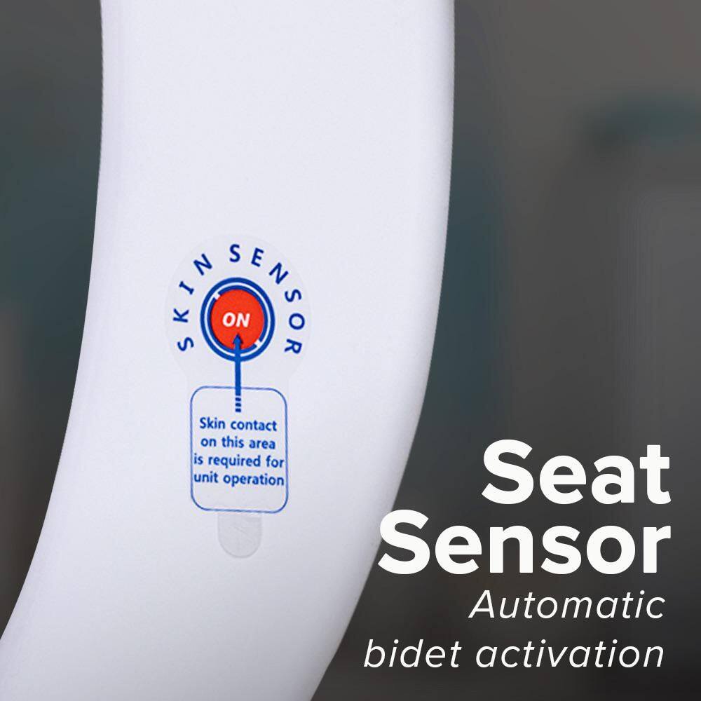 White Polypropylene Heated Electric Bidet Toilet Seat with Remote
