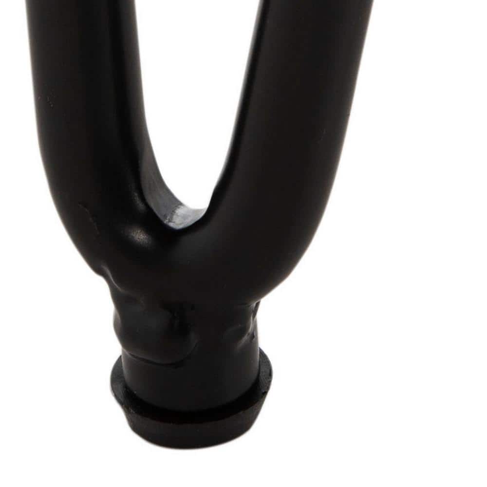 Marcella Gray and Black Tufted Bench with Hairpin Legs