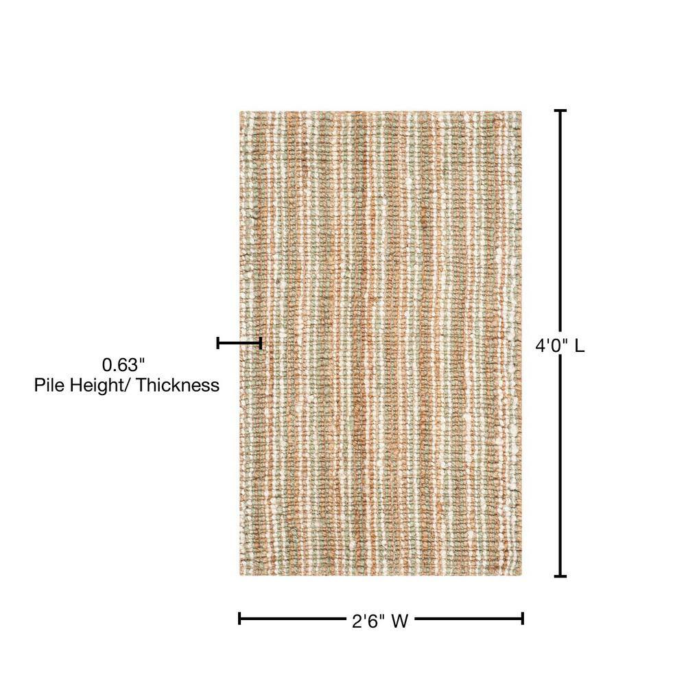 Handwoven Sage and Natural Jute Area Rug