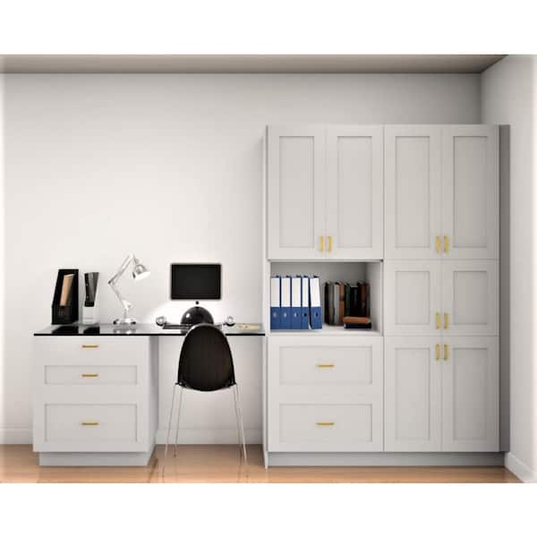 J COLLECTION Mancos 123 in. W x 89.5 in. H x 24 in. D White Children's Workstation Cabinet Bundle 1