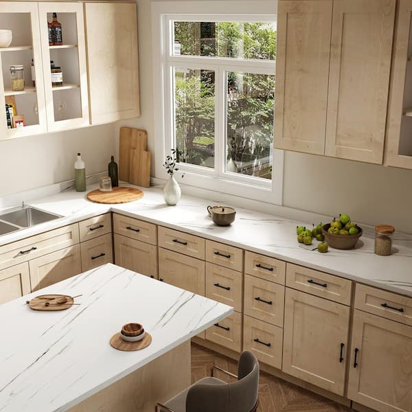 Tileon Kitchen Countertop, Wood Countertop for DIY, Washer Dryer Counter Top, Table Top for Office Desk and Kitchen Table-White