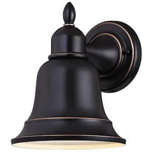 Roosevelt Amber Bronze with Highlights Outdoor Wall Lantern Sconce