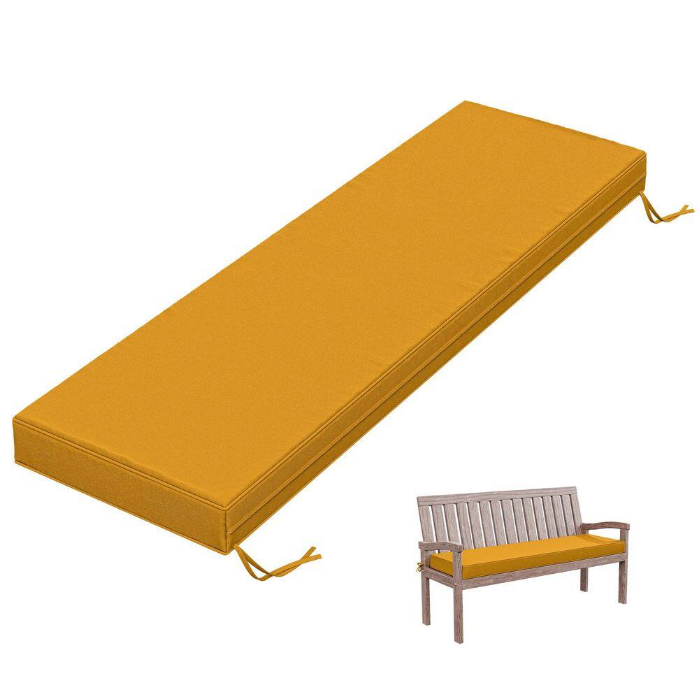 60 in. x 18 in. x 3.5 in. Rectangular Outdoor Porch Swing Bench Cushion Yellow price history on PriceWatchPro