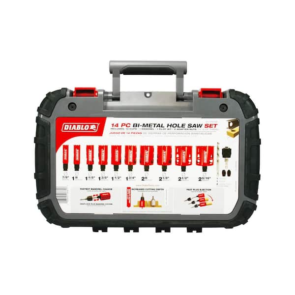 DIABLO General Purpose Bi-Metal Hole Saw Set (14-Piece) DHS14SGP