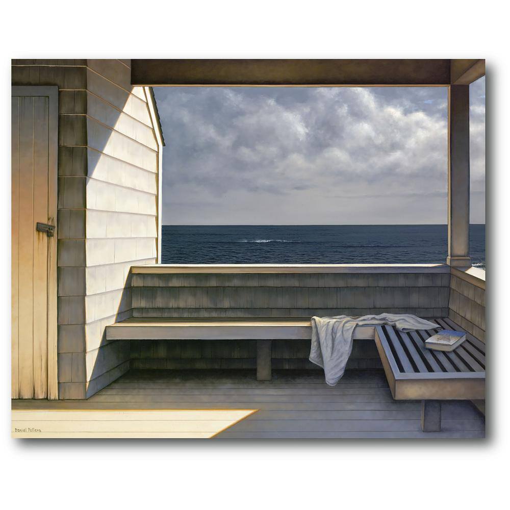 Courtside Market Sea Bench Gallery-Wrapped Canvas Wall Art 24 In. X 20 ...