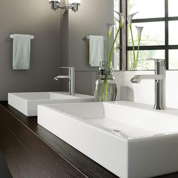 MOEN Genta Single Handle Single Hole Bathroom Faucet in