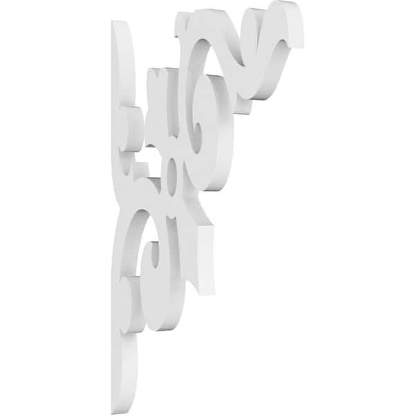 Ekena Millwork 5/8 in. W x 11 in. H x 6-1/2 in. D PVC Whitman Bracket