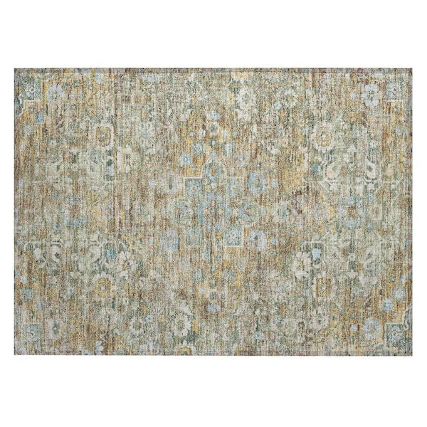 Chantille Machine Washable Indoor/Outdoor Abstract ACN2782 Basil 3 ft. x 4 ft. Area Rug