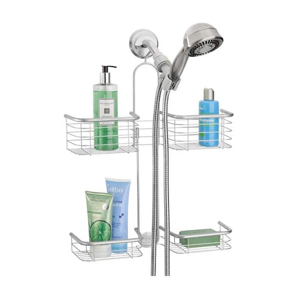 Adrinfly Hanging Shower Caddy with Four Baskets in Chrome