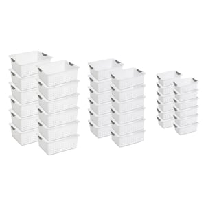 Sterilite 16 in. x 13 in. x 10 in. 24 Qt. Plastic Storage Bin (12-Pack)  Plus 16 in. x 13 in. x 6 in. Large Bin (6-Pack) 12 x 16288006 + 6 x  16268006 - The Home Depot