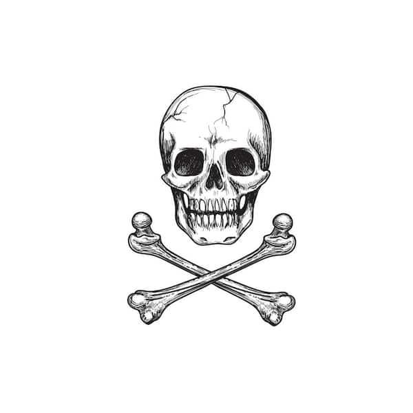 Skull Crossbones Pirate - Decal Sticker - Multiple Color & Sizes