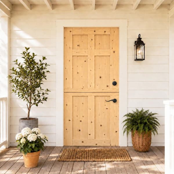 ARK DESIGN 36 in. x 80 in. Solid Pine Universal 6-Panel Unfinished