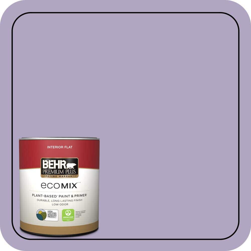 1 qt. #650D-4 Winter Amethyst Flat EcoMix Plant-Based Interior Paint & Primer price history on PriceWatchPro