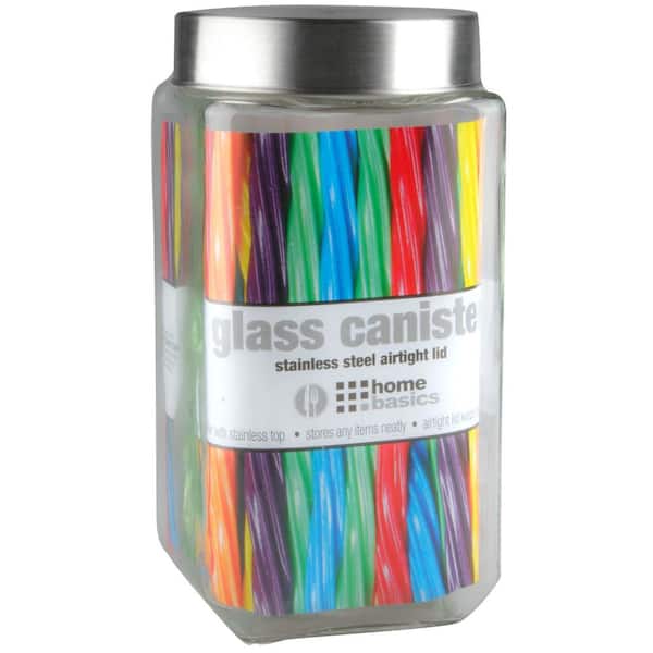 Home Basics 67 oz. X-Large Square Glass Jar