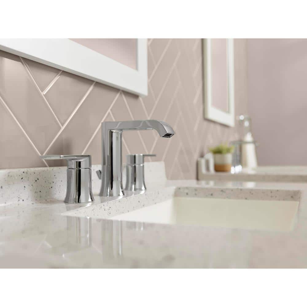 Moen Genta Chrome Widespread Bathroom Sink Faucet with Two Handles
