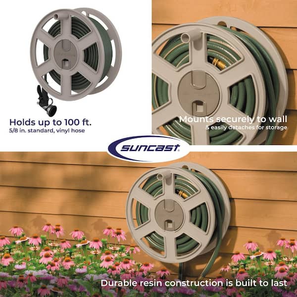 100 ft. Sidewinder Wall Mount Hose Reel, Light Taupe