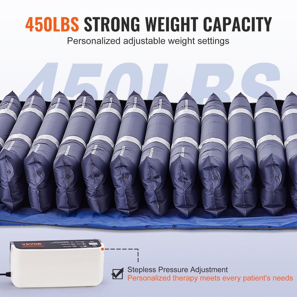 Blue Nylon TPU Dual-Layer Alternating Pressure Mattress with Electric Pump