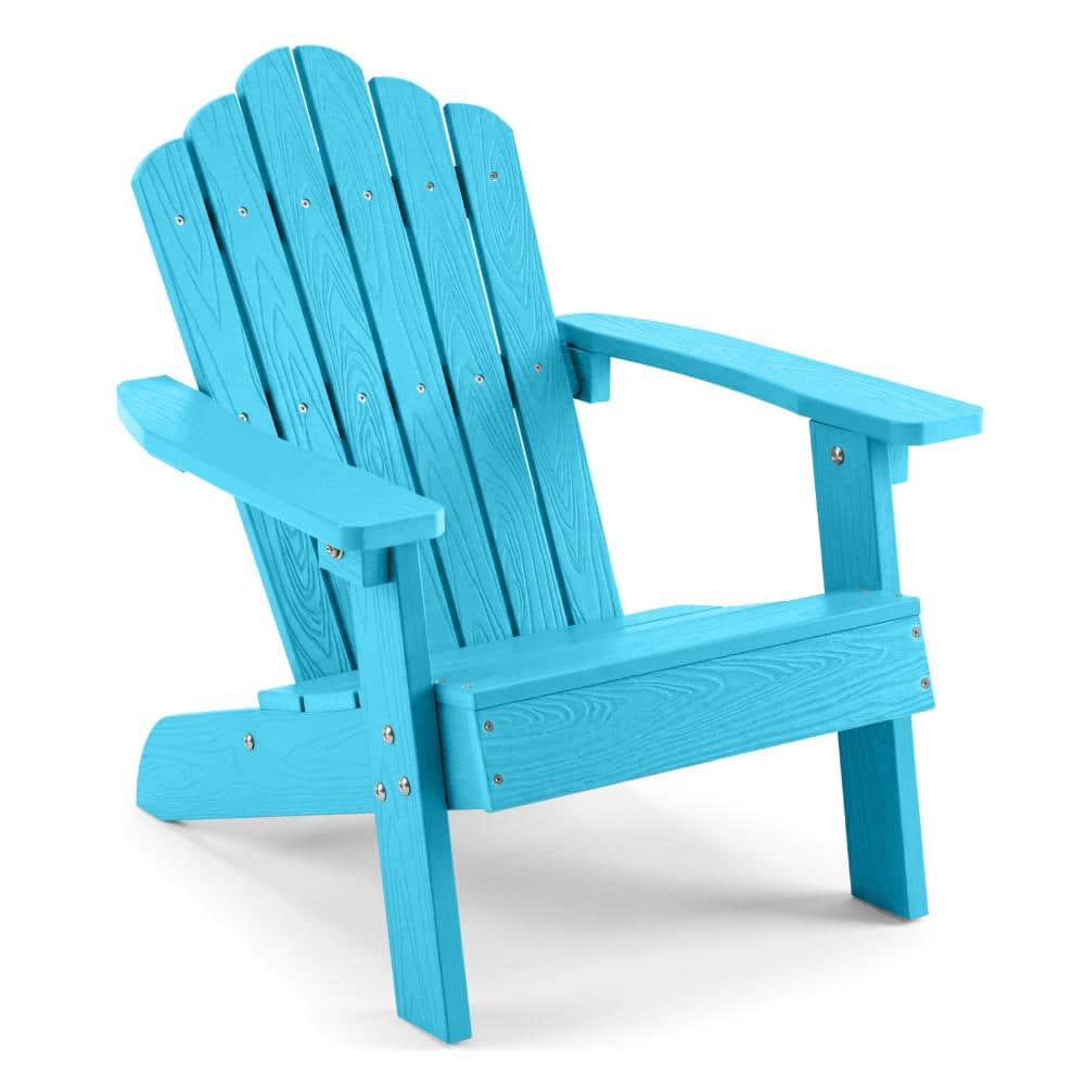 21.5 in. HIPS Kids Adirondack Chair with Tilted High Backrest and 165 lb. Capacity, Turquoise price history on PriceWatchPro