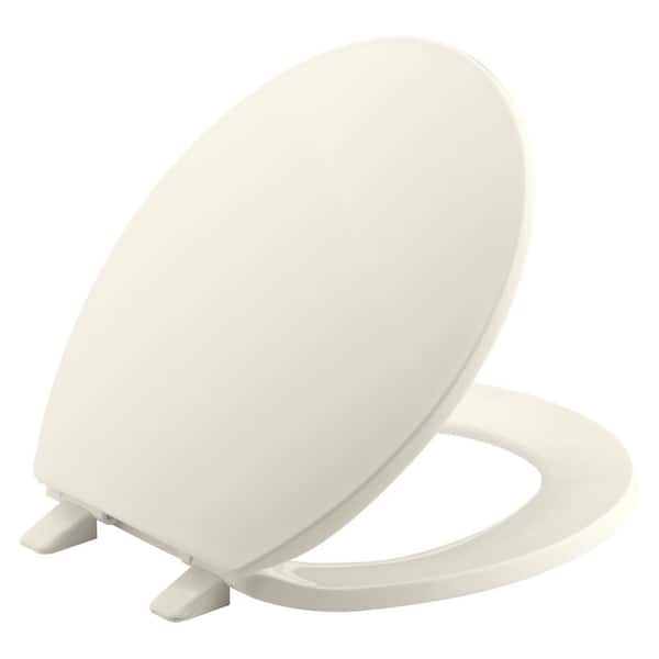 KOHLER Brevia Round Closed Toilet Front Toilet Seat with Q2 Advantage in Biscuit