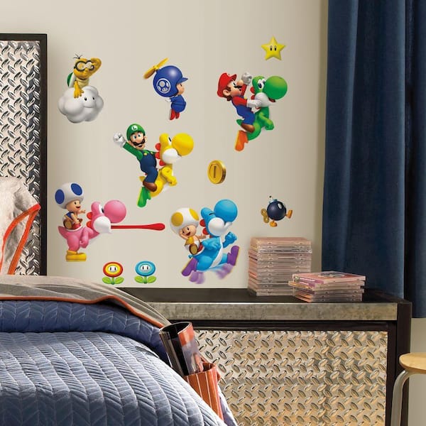 RoomMates Nintendo - Super Mario Bros. Wii Peel and Stick 35-Piece Wall Decals