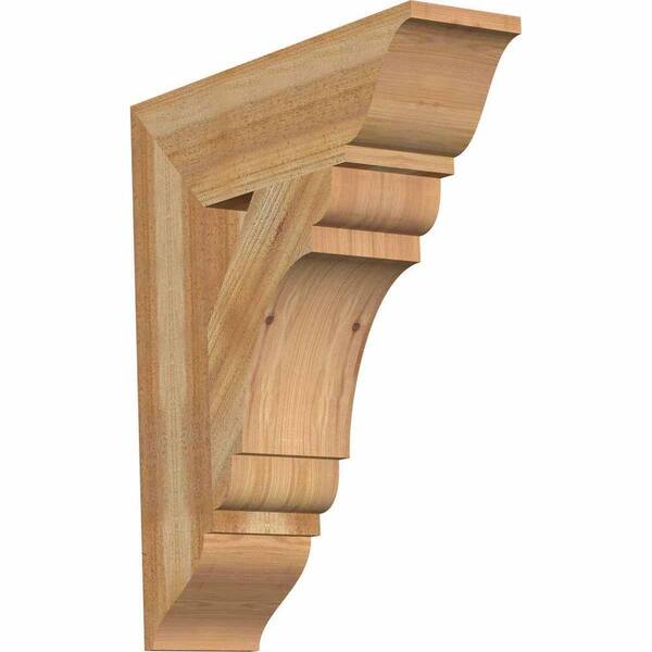 Ekena Millwork 6 in. x 26 in. x 22 in. Western Red Cedar Olympic Traditional Rough Sawn Bracket