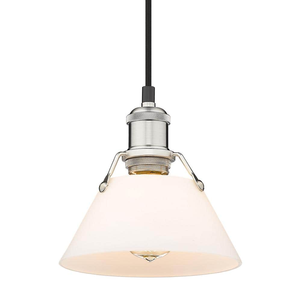 Orwell 7.5 in. 1-Light Pendant in Pewter with Opal Glass Shade price history on PriceWatchPro
