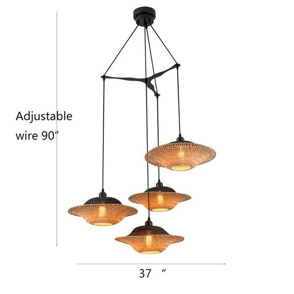 ELE Light & Decor Cascade 4-Light Cluster Pendant Light