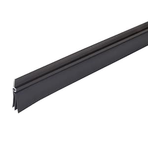 CINCH 2 in. x  36 in. Interior Brown Aluminum and Vinyl Self-Adhesive Door Sweep
