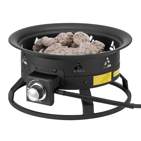 SKYSHALO Propane Fire Pit, 19 in. Diameter Outdoor Portable Gas