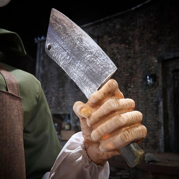 Home Accents Holiday 6.5 FT Wicked Woods Animated LED Butcher