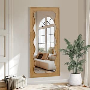 31 in. W x 71 in. H Full-Length Wavy Solid Wood Framed Wall Mirror