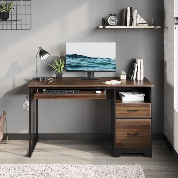 Two drawer computer desk discount