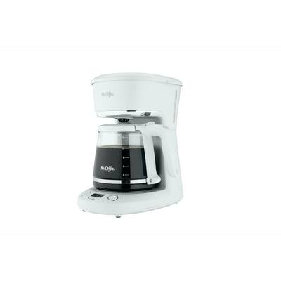 Brew Now or Later 12- Cup White Programmable Drip Coffee Maker