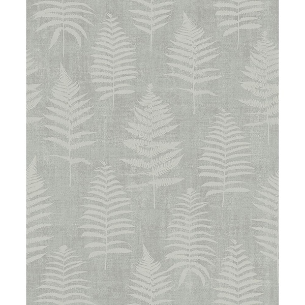 Midbec Tapeter Bracken Dark Grey Fern Dark Grey Wallpaper Sample