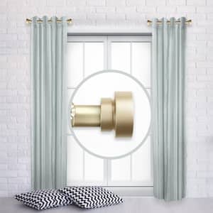12 in. - 20 in. Single Curtain Rod in Light Gold (Set of 2)