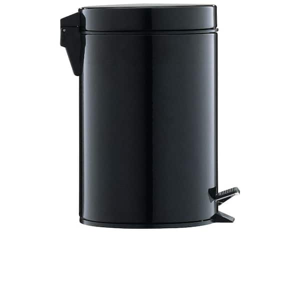 Neu Home 0.75 gal. Black Step-On Touchless Trash Can