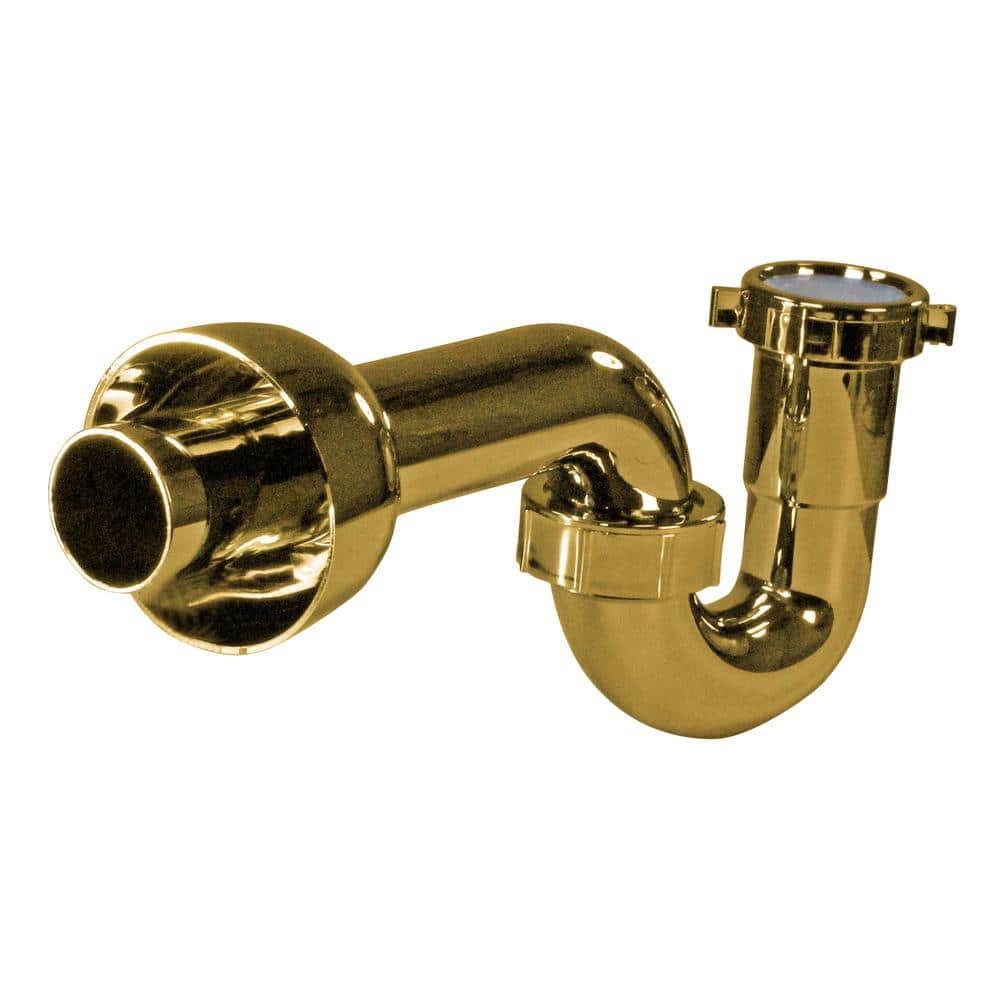 Polished Brass Decorative ABS P-Trap for Water Supply
