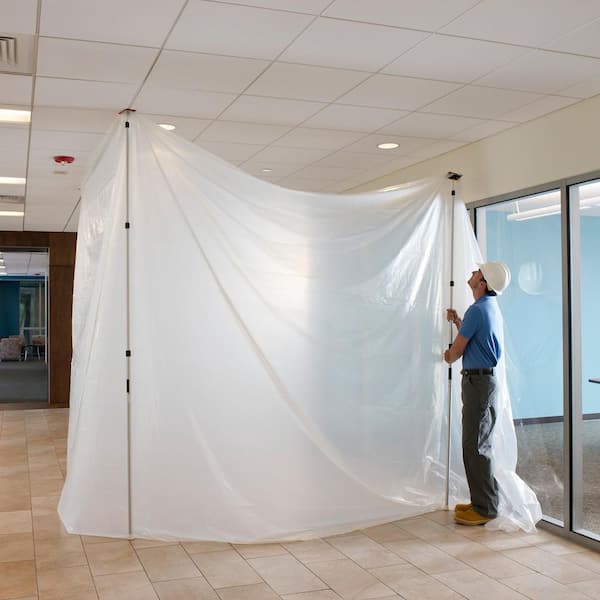 ZipWall 12 ft. Aluminum Dust Barrier Pole - Silver (2-Pack) SLP2