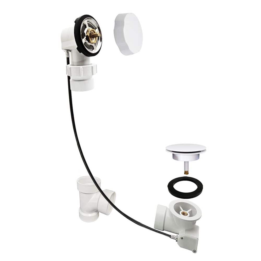 Ball Joint Head PVC Cable Drive Bath Waste and Overflow, Powder Coat White price history on PriceWatchPro