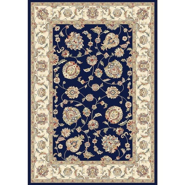 Home Decorators Collection Judith Blue/Ivory Doormat 2 ft. x 4 ft. Indoor Area Rug