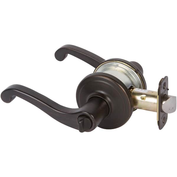 DELANEY HARDWARE Enson Tuscany Bronze Privacy Bed/Bath Door Lever