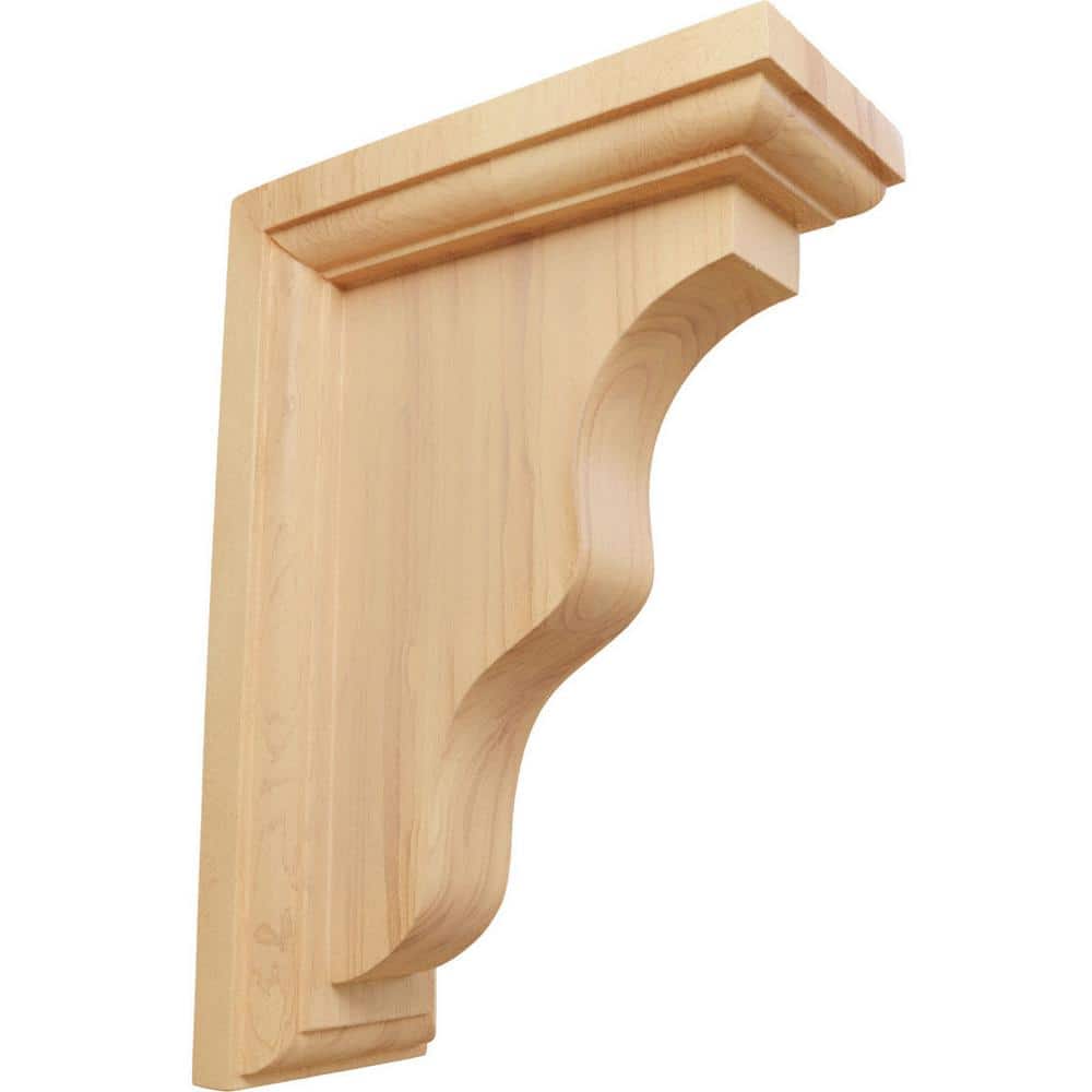 Hamilton 7" Red Oak Traditional Wood Corbel Bracket