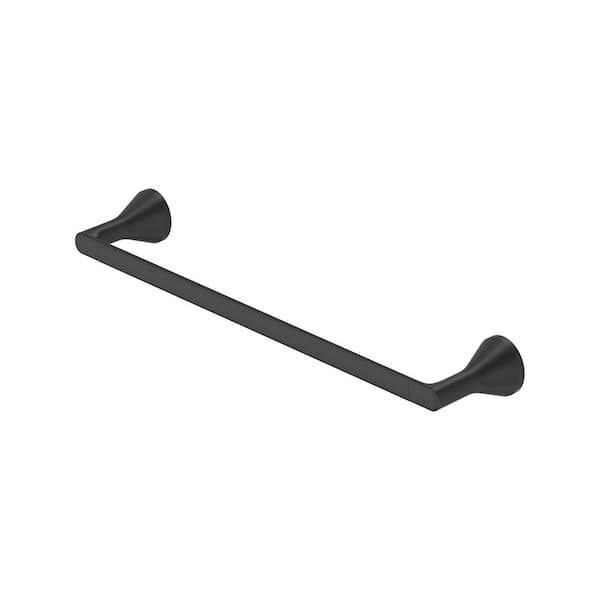 Aspirations 18 in. Wall Mounted Towel Bar in Matte Black