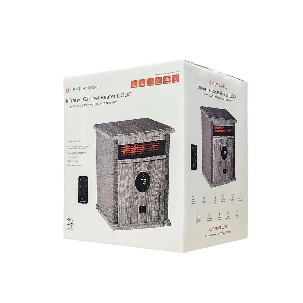 Gray Electric Infrared Convection Heater with Thermostat