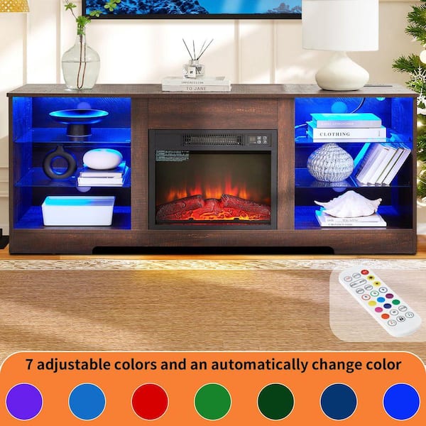 ToolCat 58 in. Freestanding TV Stand, with 18 in Electric