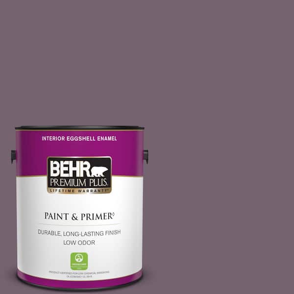 BEHR PREMIUM PLUS 1 gal. #680F-6 Shy Violet Eggshell Enamel Low Odor Interior Paint & Primer