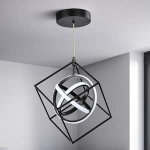 Boston 3 - Light Black Unique Square/Rectangle Integrated LED Chandelier