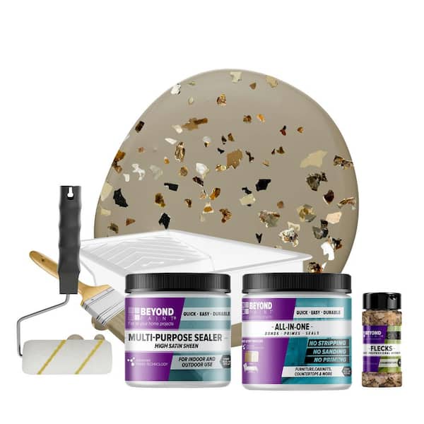 BEYOND PAINT Pebble Flat Countertop Kit with Oxford Bronze Flecks