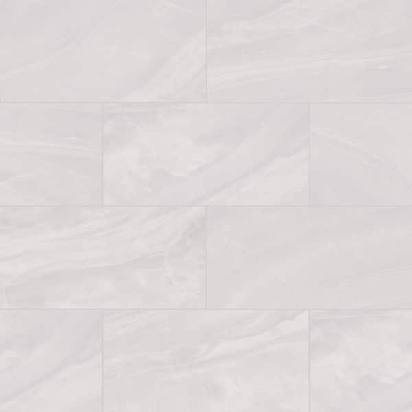 MSI Giovanni Gray 12 in. x 24 in. Glossy Ceramic Stone Look Floor and Wall Tile (2 sq. ft./each)